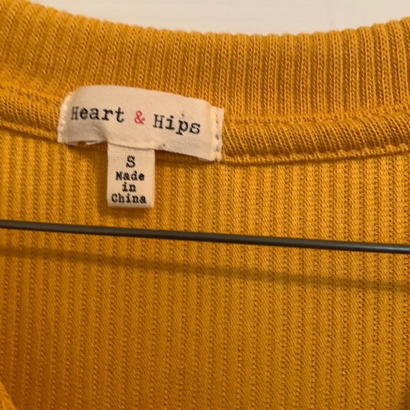 Sold‼️Yellow button down sweater knit dress - Picture 3 of 5